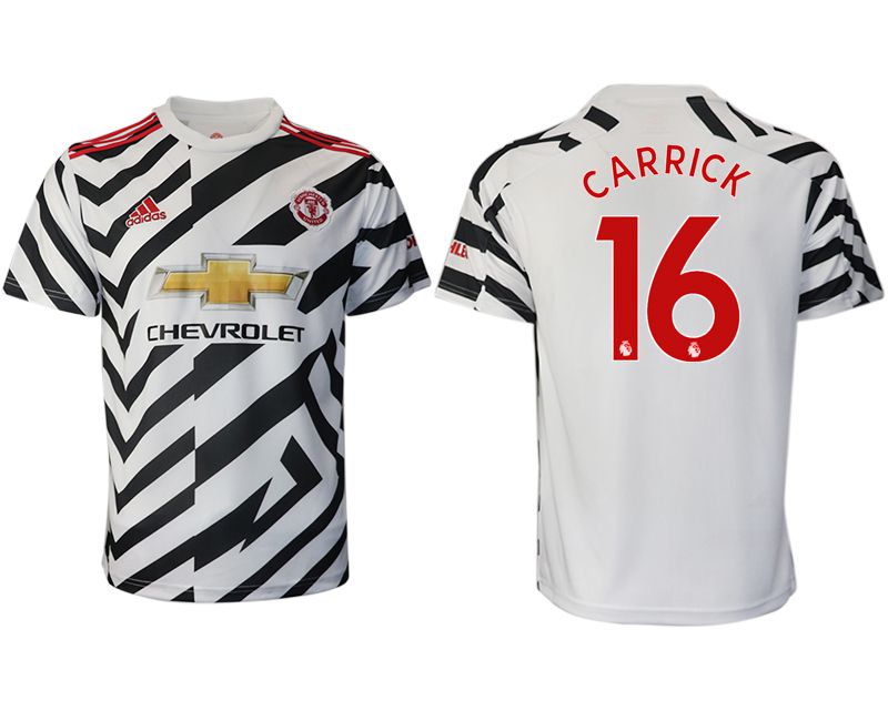 Men 2020-2021 club Manchester United away aaa version #16 white Soccer Jerseys->manchester united jersey->Soccer Club Jersey